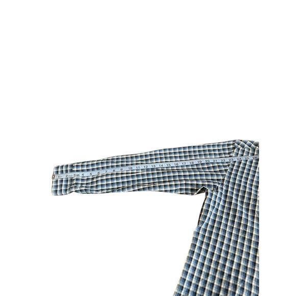 Billy Reid Men's Blue Black Plaid Casual Date Night Button Down Shirt Size Large - Picture 12 of 13